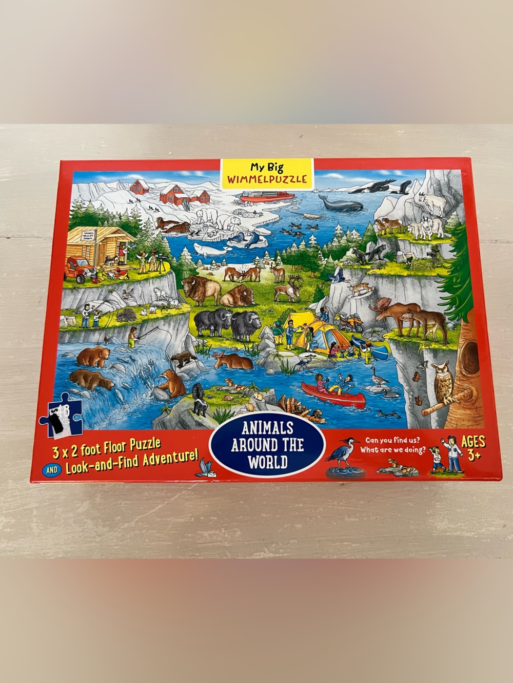My Big Wimmelpuzzle Animals Around the World 48pc Floor Puzzle Complete